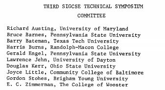 The 1973 conference
committee